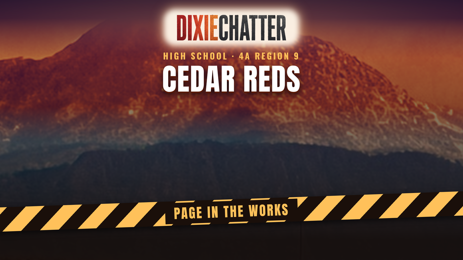 DixieChatter graphic: Cedar Reds, page in the works.